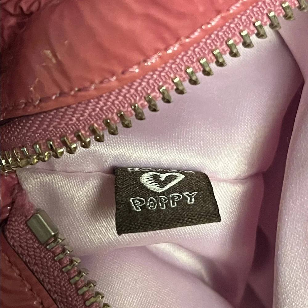 Coach Pink Patent Leather Shoulder Bag, vintage, poppy, - Picture 12 of 17